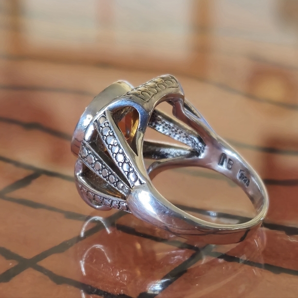 Nicky Butler 925 Sterling Silver Honey Quartz Designer Signed Ring NB Size 8 NWT - Picture 15 of 16